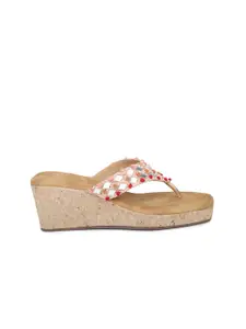 Inc 5 Embellished Open Toe Wedge Heels