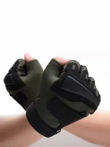 Alexvyan Men Half-Finger Back Open Breathable Riding Gloves