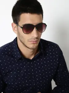 Fastrack Men Oval Sunglasses M168BR1