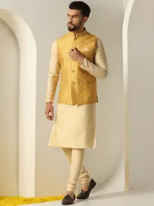 KISAH Woven Design Nehru Jacket