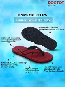 DOCTOR EXTRA SOFT Women Orthopedic Printed Rubber Thong Flip-Flops