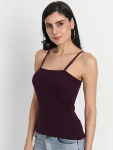 Aimly Pack Of 2 Cotton Extra Transparent Removable Strap Camisoles