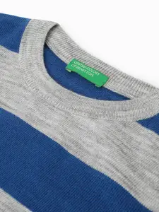United Colors of Benetton Boys Striped Acrylic Pullover