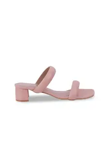 Catwalk Double Straps Open Toe Block Heels