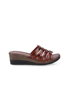 Catwalk Textured Leather Wedge Heels