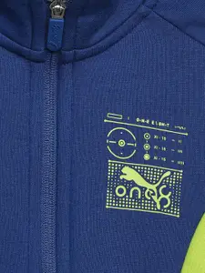 one8 x PUMA Boys Full-Zip Colourblocked Outdoor Cotton Sporty Jacket