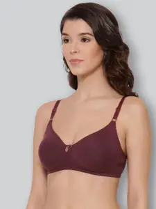 LYRA Combed Cotton Wirefree Secret Support Bra with Detachable Strap
