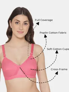 KOMLI Pack Of 3 Full Coverage Cotton Bra