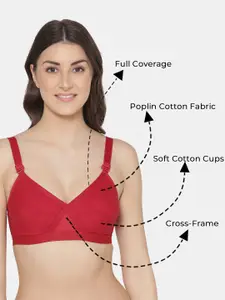 KOMLI Pack Of 3 Full Coverage All Day Comfort Cotton Minimizer Bra