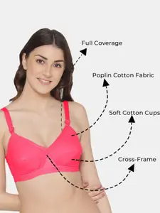 KOMLI Pack Of 3 Full Coverage Cotton Bra