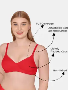 KOMLI Pack Of 3 Full Coverage All Day Comfort Super Support Bra T-shirt Bra