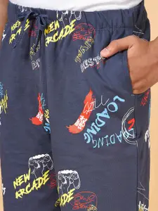 Coolsters by Pantaloons Boys Typography Printed Mid-Rise Cotton Shorts