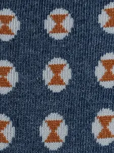 Louis Philippe Men Pack Of 3 Patterned Shoe Liners Socks