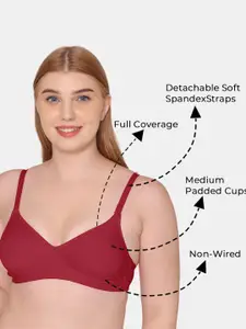 KOMLI Pack of 3 Everyday Medium Padded Full Coverage Padded T-Shirt Bra