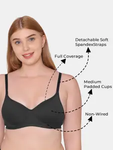 KOMLI Pack of 3 Everyday Medium Padded Full Coverage Padded T-Shirt Bra