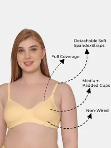 KOMLI Pack of 3 Everyday Medium Padded Full Coverage Padded T-Shirt Bra