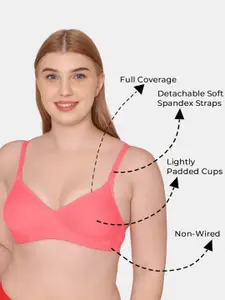 KOMLI Pack Of 3 Full Coverage All Day Comfort Cotton T-shirt Bra