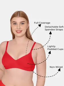 KOMLI Full Coverage Lightly Padded Cotton T-shirt Bra With All Day Comfort