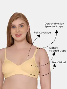 KOMLI Full Coverage T-shirt Pure Cotton Bra - All Day Comfort