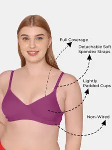 KOMLI Full Coverage Lightly Padded Cotton T-shirt Bra With All Day Comfort