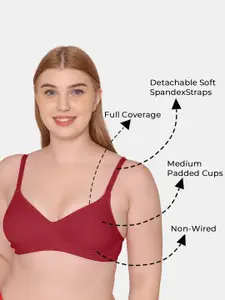 Komli Pack of 3 Medium Padded Full Coverage Padded Tshirt Bra