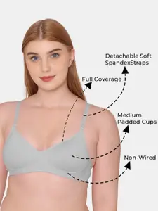 Komli Pack of 3 Medium Padded Full Coverage Padded Tshirt Bra