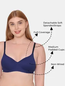 Komli Pack of 3 Medium Padded Full Coverage Padded Tshirt Bra