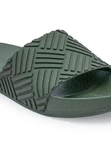 Red Tape Men Self Design Slip-Resistance Sliders