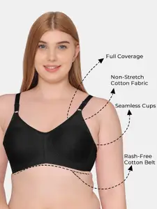 Souminie Pack Of 3 Full Coverage Non Padded Cotton Everyday Bra With All Day Comfort