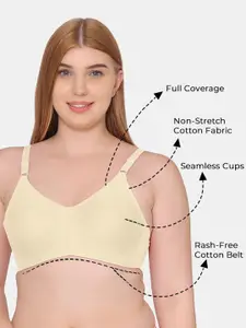 Souminie Pack Of 3 Full Coverage Non Padded Cotton Everyday Bra With All Day Comfort