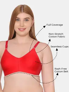 Souminie Pack Of 3 Full Coverage Non Padded Cotton Everyday Bra With All Day Comfort