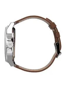 Timex Men Brass Dial & Leather Straps Chronograph Analogue Watch TW2U42800UJ