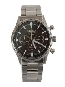 SEIKO Men Stainless Steel Bracelet Style Analogue Automatic Motion Powered Watch SSB413P1