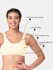 Tweens Pack Of 3 Half Coverage All Day Comfort Super Support Workout Bra