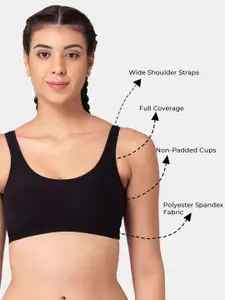 Tweens Pack Of 3 Full Coverage Sports Bra With All Day Comfort