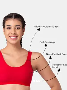 Tweens Pack Of 3 Half Coverage Sports Bra With All Day Comfort