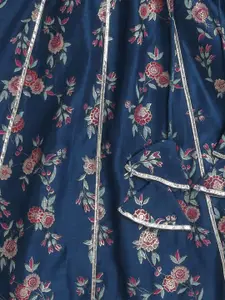 taffykids Girls Embellished Foil Print Ready to Wear Lehenga & Blouse With Dupatta