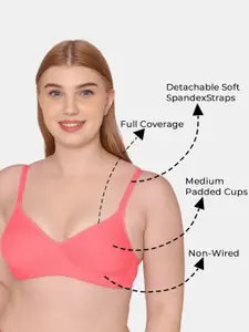 KOMLI Pack of 3 Everyday Medium Padded Full Coverage Padded T-Shirt Bra