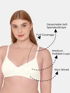 KOMLI Pack of 3 Everyday Medium Padded Full Coverage Padded T-Shirt Bra