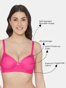 Tweens Pack of 3 Push-Up Soft Polyamide 3/4th Coverage Bra