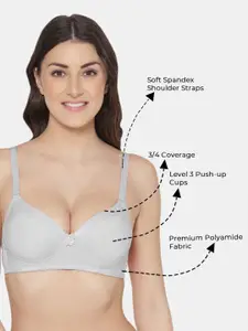 Tweens Pack of 3 Push-Up Soft Polyamide 3/4th Coverage Bra