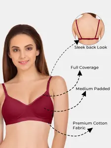 Tweens Set Of 3 Full Coverage Lightly Padded Cotton Minimizer Bra With All Day Comfort