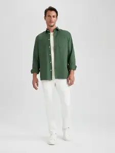 DeFacto Regular Fit Opaque Pure Cotton Casual Shirt