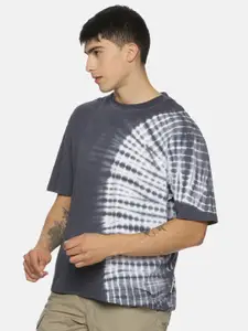 The Roadster Lifestyle Co. Tie & Dye Oversized Pure Cotton T-Shirt
