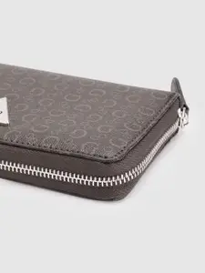GUESS Women Brand Logo Printed Zip Around Wallet