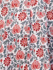 FASHOR Floral Printed Pure Cotton A Line Kurti