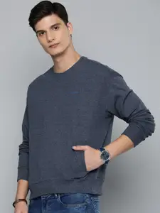 R.Code by The Roadster Life Co. Men Solid Sweatshirt