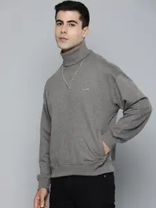 R.Code by The Roadster Life Co. Men Turtle Neck Sweatshirt