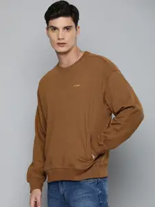 R.Code by The Roadster Life Co. Men Solid Sweatshirt