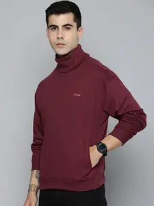 R.Code by The Roadster Life Co. Men Turtle Neck Sweatshirt
